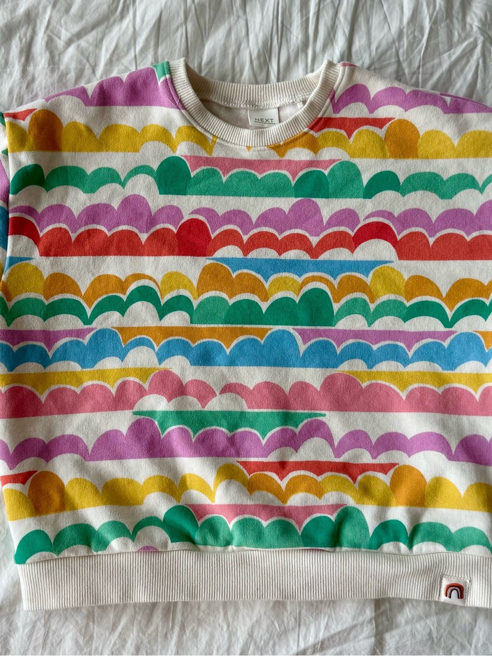 next Kids/Toddler Playful Multicolor Clouds Crewneck Sweatshirt